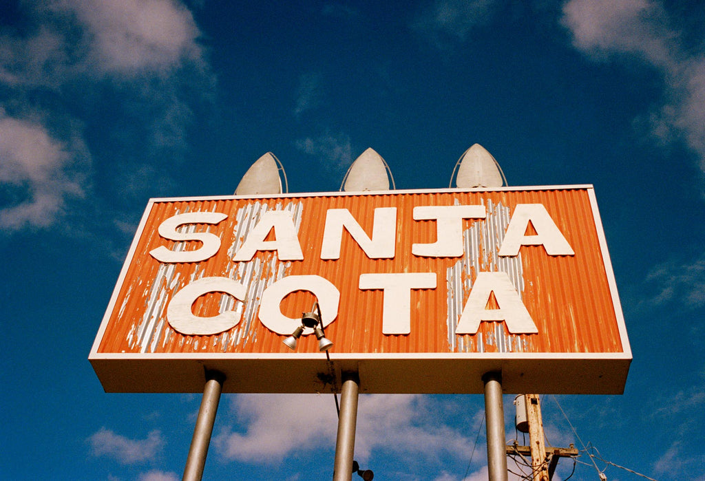 A vintage sign of an old abandoned motel in Santa Ynez California USA